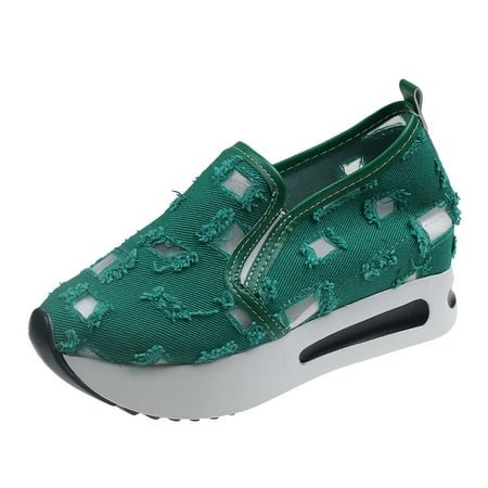 TUOBARR Wedge Shoes for Women Womens Fashion Mesh Cloth Low-tops Casual Shoes Thick Heel Lightweight And Comfortable Shoes Green
TUOBARR Wedge Shoes for Women Womens Fashion Mesh Cloth Low-tops Casual Shoes Thick Heel Lightweight And Comfortable Shoes Green