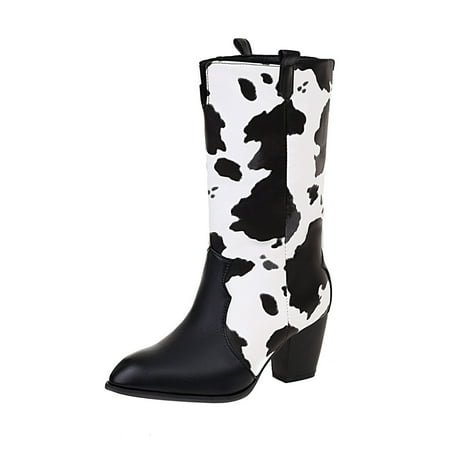 Honeeladyy Color Block Pointed Toe Thick High-heeled Women s Mid-tube shoes Milk shoes Black Clearance under 10$
Honeeladyy Color Block Pointed Toe Thick High-heeled Women s Mid-tube shoes Milk shoes Black Clearance under 10$