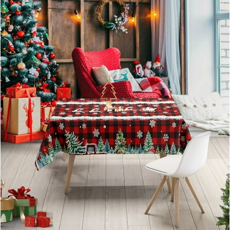 Christmas Tablecloth Winter Snowman House Christmas Trees Red Washable Table Cover for Party Picnic Dinner Decor
Christmas Tablecloth Winter Snowman House Christmas Trees Red Washable Table Cover for Party Picnic Dinner Decor