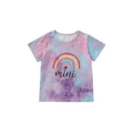 Mommy Me Rainbow Tie-dyed Shirt Short Sleeve Casual Pull Over Top Mother s Day Matching Outfits Summer Clothes
Mommy Me Rainbow Tie-dyed Shirt Short Sleeve Casual Pull Over Top Mother s Day Matching Outfits Summer Clothes