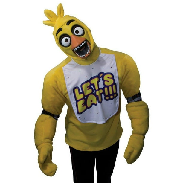 Chica Adult Costume Five Nights At Freddys top Mitts and Mask Teen Horror