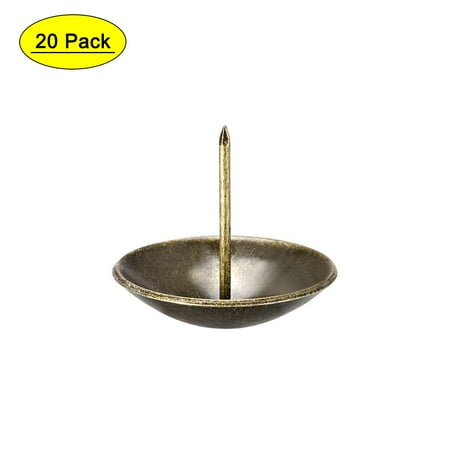 Uxcell 40mm Dia 37mm Height Bronze Tone Upholstery Nails Tacks 20 Pack