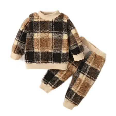 Kucnuzki 18 Months Infant Boy Fall-Winter Outfits Pants Sets 24 Months Long Sleeve Checked Patterns Prints Fluffy Sweatshirt Tops Elastic Pants 2PCS Set Yellow
Kucnuzki 18 Months Infant Boy Fall-Winter Outfits Pants Sets 24 Months Long Sleeve Checked Patterns Prints Fluffy Sweatshirt Tops Elastic Pants 2PCS Set Yellow