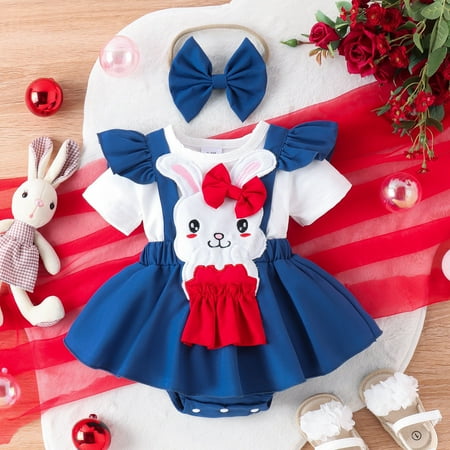WERYOUNG Girls Short Sleeve Easter Cartoon Rabbit Prints Romper Skirts Bodysuits Bowknot Headbands Outfits Toddler Onesie Child Baby Dailywear
WERYOUNG Girls Short Sleeve Easter Cartoon Rabbit Prints Romper Skirts Bodysuits Bowknot Headbands Outfits Toddler Onesie Child Baby Dailywear