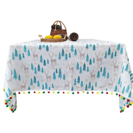 Chicmine Christmas Tablecloth Festive Diverse Styles Printing Rectangular Tassel Design Decorative Bright Color Santa Claus Table Cover for Party
Chicmine Christmas Tablecloth Festive Diverse Styles Printing Rectangular Tassel Design Decorative Bright Color Santa Claus Table Cover for Party