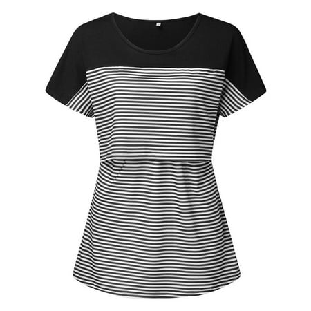 asdoklhq Pregnant Clothes Clearances Maternity Womens Nursing Stripe Round Neck Short Sleeve Round Neck Breastfeeding Blouse
asdoklhq Pregnant Clothes Clearances Maternity Womens Nursing Stripe Round Neck Short Sleeve Round Neck Breastfeeding Blouse