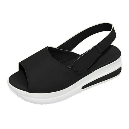 Women s Sandals Casual Open Toe Platform Wedge Beach Shoes