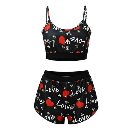 Frontwalk Ladies Sleepwear 2 Pieces Outfits Nightwear Cami Top And Shorts Lounge Set Home Clothes Casual Pajamas Sets Scoop Neck Love L
Frontwalk Ladies Sleepwear 2 Pieces Outfits Nightwear Cami Top And Shorts Lounge Set Home Clothes Casual Pajamas Sets Scoop Neck Love L