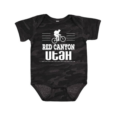 Inktastic Red Canyon Utah Mountain Biking Gift Baby Boy or Baby Girl Bodysuit