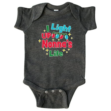 Inktastic Christmas I Light up Nonna s Life Gift Baby Boy or Baby Girl Bodysuit