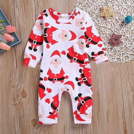 ZXHACSJ Newborn Infant Baby Girls Boys Christmas Santa Cartoon Print Romper Jumpsuit White 70
ZXHACSJ Newborn Infant Baby Girls Boys Christmas Santa Cartoon Print Romper Jumpsuit White 70