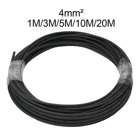 GLFSIL 1 Pair Black Red Solar Panel Extension Cable Wire PV Connector 12 AWG 5/10/20M