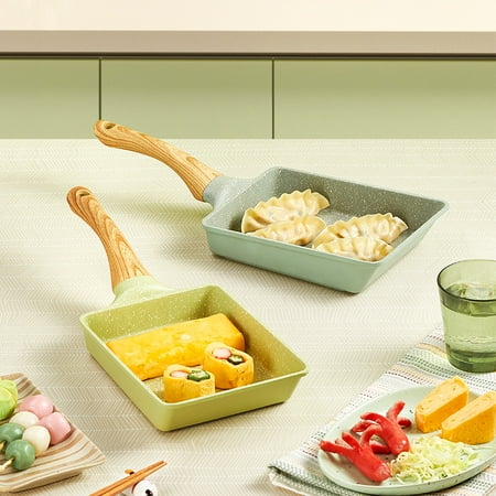 TureClos Tamagoyaki Non-Stick Frying Pan Portable Washable Replacement Hanging Rectangular Wood Handle Kitchen Pot Cooker Cookware Dark Green
TureClos Tamagoyaki Non-Stick Frying Pan Portable Washable Replacement Hanging Rectangular Wood Handle Kitchen Pot Cooker Cookware Dark Green