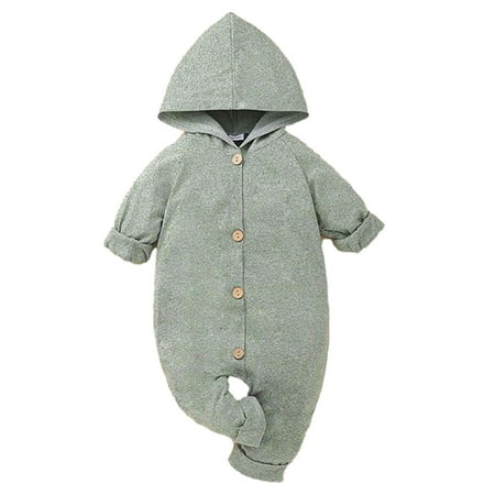 Pejock Infant Boys Girls Long Sleeve Hooded Bodysuit Infant Single Breasted Solid Romper Infant One-Piece Pajamas Coverall Romper Overalls 0-24Months
Pejock Infant Boys Girls Long Sleeve Hooded Bodysuit Infant Single Breasted Solid Romper Infant One-Piece Pajamas Coverall Romper Overalls 0-24Months