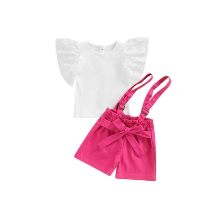 JYYYBF Little Girls 2Pcs Clothing Set Solid Color Mesh Short Sleeve T-shirt Tops and Suspender Shorts Kids Casual Outfits
JYYYBF Little Girls 2Pcs Clothing Set Solid Color Mesh Short Sleeve T-shirt Tops and Suspender Shorts Kids Casual Outfits