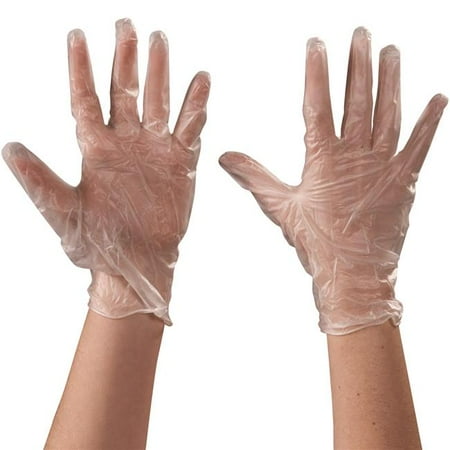 Clear Vinyl Gloves - 5 Mil - Powder Free - Medium - Case of 100