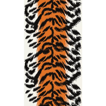 Club Pack of 192 Black and Brown Luxurious Tiger 3-Ply Disposable Party Napkins 8"