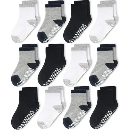 CozyWay Toddler Non Slip Crew Socks 12 Pairs for Kids Children Anti Skid Grips Socks Cotton Boys Girls 1-3 Years
CozyWay Toddler Non Slip Crew Socks 12 Pairs for Kids Children Anti Skid Grips Socks Cotton Boys Girls 1-3 Years