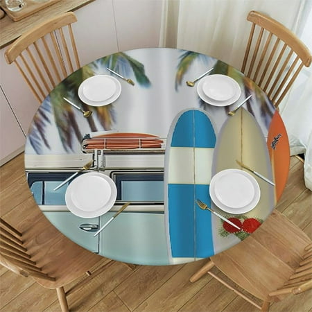 Palnkart Surfboards Beach Round Table Cover Stain Resistant Washable Indoor Outdoor Tablecloth Kitchen Dining Wedding Parties 100% Polyester Fiber 31-35
Palnkart Surfboards Beach Round Table Cover Stain Resistant Washable Indoor Outdoor Tablecloth Kitchen Dining Wedding Parties 100% Polyester Fiber 31-35