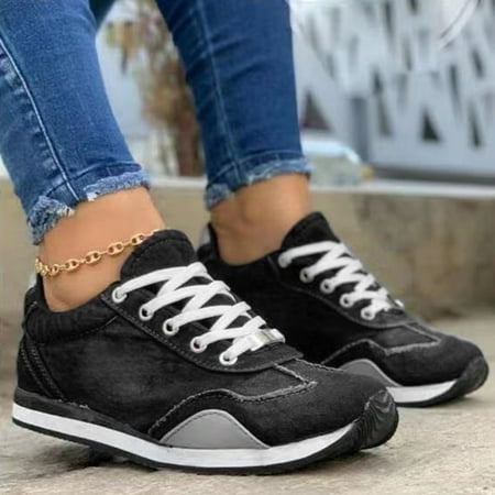 Mishuowoti sneakers for women 2023 Fashion Women s Casual Shoes Breathable Lace-up Outdoor Leisure Sneakers