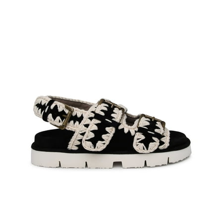 Mou Woman Black Suede Sandals