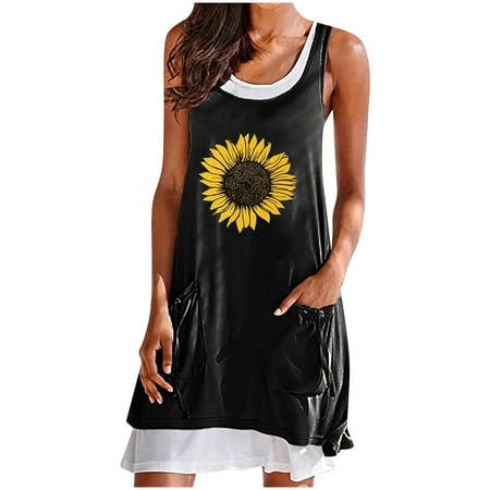 Formal Dresses for Women Black Dress Women s Summer Fashion Two Piece Set Crew Neck Sleeveless Casual Dresses Clearance 2022 Dresses for Women Long Dresses for Women Black XL 
Formal Dresses for Women Black Dress Women s Summer Fashion Two Piece Set Crew Neck Sleeveless Casual Dresses Clearance 2022 Dresses for Women Long Dresses for Women Black XL