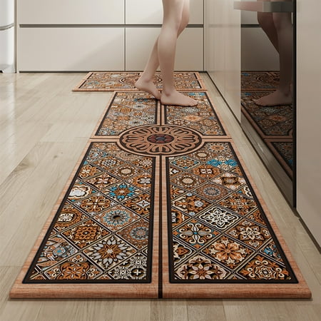 Tpzfurit Long Non-Slip Kitchen Floor Mats - Absorbent Polyester Design for Quick Moisture Control and Durable Use - Perfect for Adding Comfort and Style to Your Cooking Space - Includes Two Sizes
Tpzfurit Long Non-Slip Kitchen Floor Mats - Absorbent Polyester Design for Quick Moisture Control and Durable Use - Perfect for Adding Comfort and Style to Your Cooking Space - Includes Two Sizes