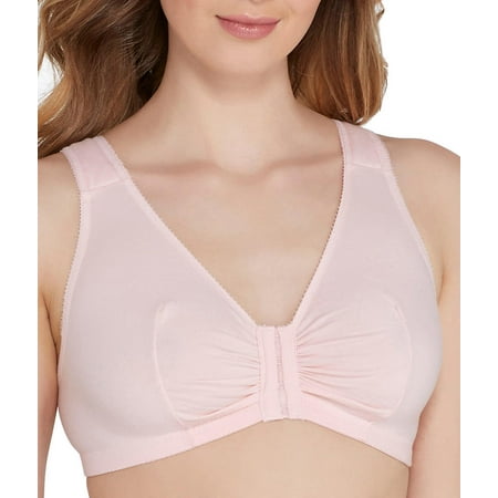 Leading Lady Womens Front-Close Cotton Wire-Free Bra Style-110