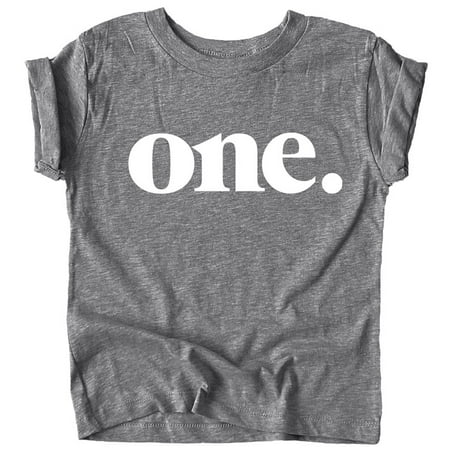Bold One 1st Birthday Shirt for Baby Girls First Birthday Outfit Granite Heather Shirt