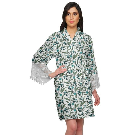 Moomaya Bride Getting Ready Shirt Cotton Short Robes For Women Bath Robe Girls