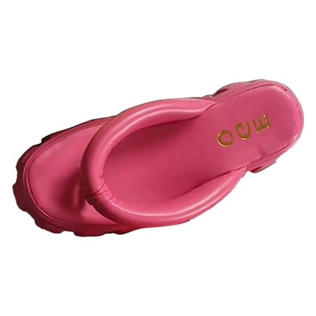 Flip Flops for Women Japanese Thick Heel Solid Color foreign Trade Large Thick Sole Herringbone Slippers Flip Flops Pu Hot Pink 41
Flip Flops for Women Japanese Thick Heel Solid Color foreign Trade Large Thick Sole Herringbone Slippers Flip Flops Pu Hot Pink 41
