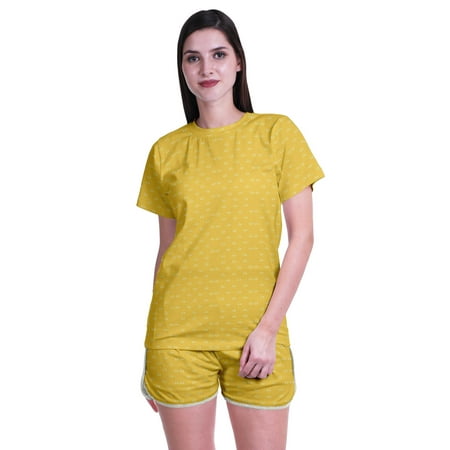 Moomaya Womens Printed Tee and Shorts Pajama Set PJs Short Sleeve Sleepwear Nightwear S-XXL
Moomaya Womens Printed Tee and Shorts Pajama Set PJs Short Sleeve Sleepwear Nightwear S-XXL