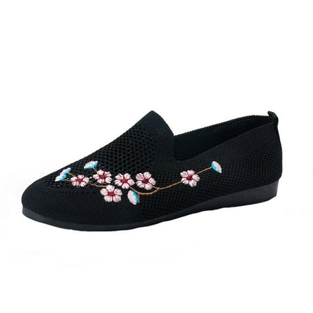 Quealent Adult Women Shoes Women s Casual Shoes Size 8 Ladies Fashion Embroidery Breathable Knitting Comfortable Flat Casual Shoes Short Heel Black 6.5
Quealent Adult Women Shoes Women s Casual Shoes Size 8 Ladies Fashion Embroidery Breathable Knitting Comfortable Flat Casual Shoes Short Heel Black 6.5