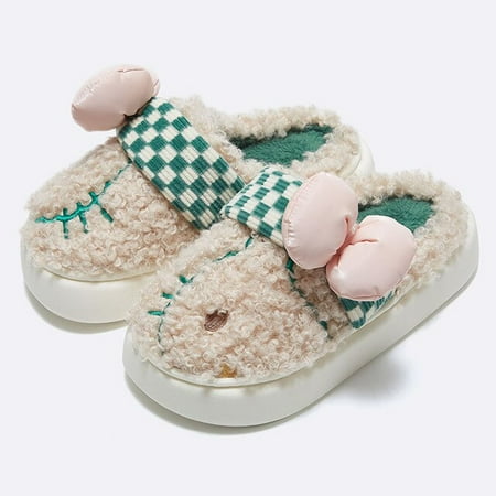 CoCopeanut Cute Bow-knot Design Women Slippers Winter Warm Faux Fur Indoor Floor Slipper Soft Female Warm Fuzzy House Woman Shoes
CoCopeanut Cute Bow-knot Design Women Slippers Winter Warm Faux Fur Indoor Floor Slipper Soft Female Warm Fuzzy House Woman Shoes
