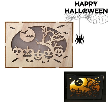 PEONAVET Halloween Decorations Halloween Ornaments Vintage Halloween Decor LED Hollow Wooden Light Pendants Home Ornaments
PEONAVET Halloween Decorations Halloween Ornaments Vintage Halloween Decor LED Hollow Wooden Light Pendants Home Ornaments