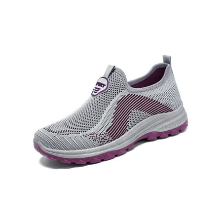 Crocowalk Women Flats Comfort Sneakers Mesh Walking Shoes Ladies Hiking Shoe Work Breathable Slip On Gray Purple 5.5
Crocowalk Women Flats Comfort Sneakers Mesh Walking Shoes Ladies Hiking Shoe Work Breathable Slip On Gray Purple 5.5