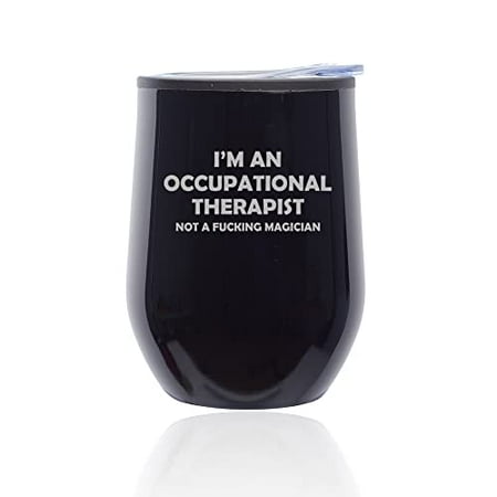 Stemless Wine Tumbler Coffee Travel Mug Glass with Lid I m An Occupational Therapist Not A Magician Funny (Black Midnight)
Stemless Wine Tumbler Coffee Travel Mug Glass with Lid I m An Occupational Therapist Not A Magician Funny (Black Midnight)