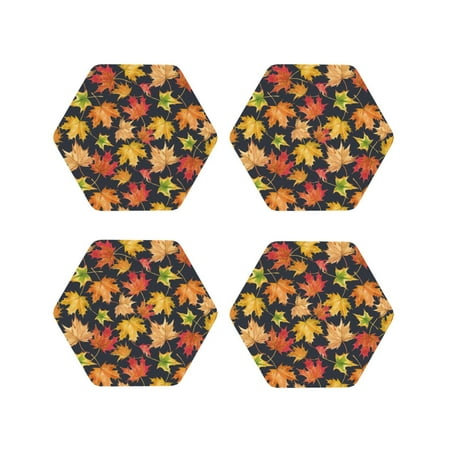 Matuu Colorful Maple Leaves for Cup Coasters Set of 4 Leather Coasters Desk Coasters for Office Measures 4” x 4”-Hexagon
Matuu Colorful Maple Leaves for Cup Coasters Set of 4 Leather Coasters Desk Coasters for Office Measures 4” x 4”-Hexagon