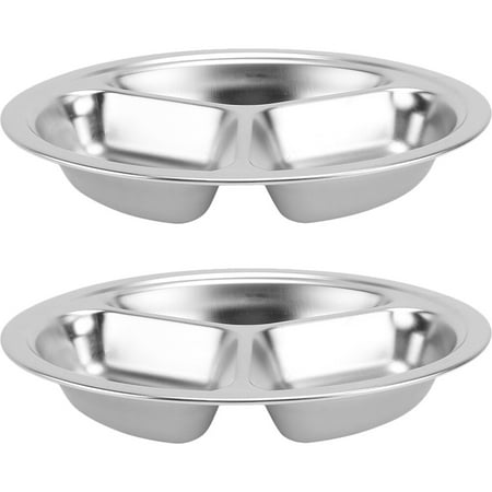 Frcolor 2Pcs Deepen Divided Plate Stainless Steel Lunch Tray Cafeteria Dinner Plate Divided Tray Buffet Divided Tray
Frcolor 2Pcs Deepen Divided Plate Stainless Steel Lunch Tray Cafeteria Dinner Plate Divided Tray Buffet Divided Tray