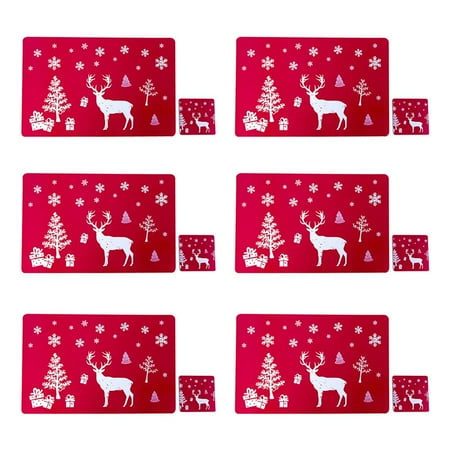 5 set 12 Pcs/set Christmas Themed Table Mats Coasters Home Restaurant PVC Dining Pads Kit A & Red Animal
5 set 12 Pcs/set Christmas Themed Table Mats Coasters Home Restaurant PVC Dining Pads Kit A & Red Animal