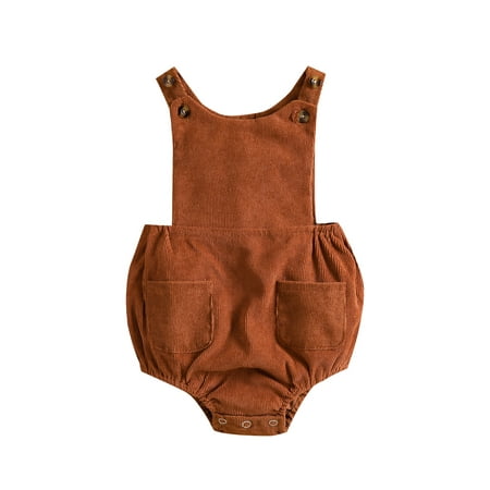Canrulo Newborn Baby Girls Romper Jumpsuit Bodysuit Sleeveless Button One Piece Infant Summer Clothes Outifis Brown 0-6 Months
Canrulo Newborn Baby Girls Romper Jumpsuit Bodysuit Sleeveless Button One Piece Infant Summer Clothes Outifis Brown 0-6 Months