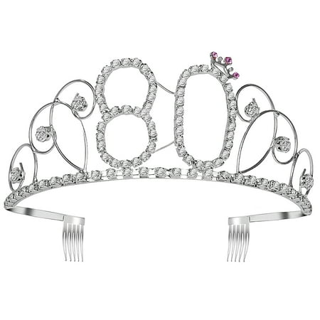 Frcolor 1PC 80th Birthday Tiara Crystal Rhinestone Birthday Tiara Queen Crowns Headband With Hair Combs Clip for Mother s or Grandmother s 80th Birthday Party Decorations
Frcolor 1PC 80th Birthday Tiara Crystal Rhinestone Birthday Tiara Queen Crowns Headband With Hair Combs Clip for Mother s or Grandmother s 80th Birthday Party Decorations