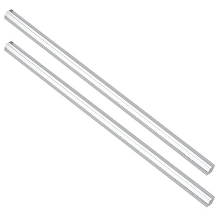 8mmx8mmx247mm Clear Solid Acrylic Square Rod Bar 2pcs