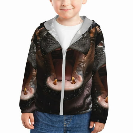 Goofa Playful Baby Hippo Splash Printed Kids Zip-Up Hoodie Girls Boys UPF50+ Sun Protection Jacket Hooded Cooling Shirt-5 Years
Goofa Playful Baby Hippo Splash Printed Kids Zip-Up Hoodie Girls Boys UPF50+ Sun Protection Jacket Hooded Cooling Shirt-5 Years