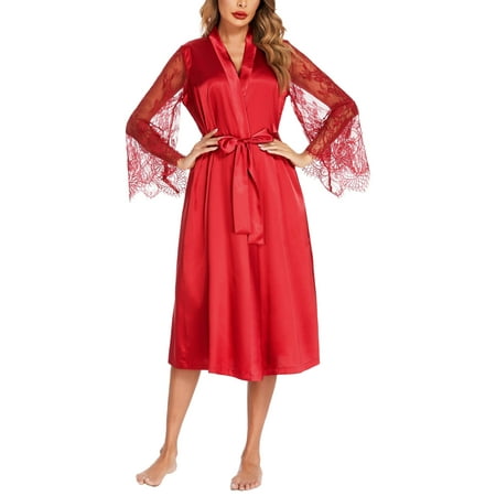 Avidlove Bride Bridesmaid Robe for Women Long Kimono Bathrobe Dressing Gown Nightwear Wine Red S
Avidlove Bride Bridesmaid Robe for Women Long Kimono Bathrobe Dressing Gown Nightwear Wine Red S