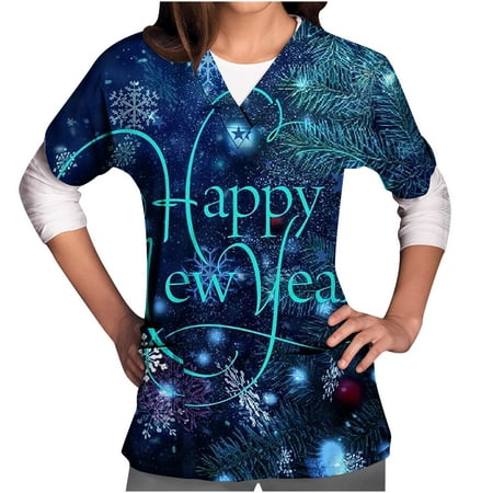 Ernkv Summer Scrubs with Pocket for Women Clearance Happy New Year Print Tops Short Sleeve Trendy Tees Round Neck Shirts Nursing Working Uniform Vintage Fashion Clothing Navy XXL
Ernkv Summer Scrubs with Pocket for Women Clearance Happy New Year Print Tops Short Sleeve Trendy Tees Round Neck Shirts Nursing Working Uniform Vintage Fashion Clothing Navy XXL