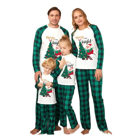 Haite Women Men Kids Santa Printed Long Sleeve Sleepwear Xmas Pjs Tops And Pants Matching Family Pajamas Set Christmas Elastic Waist Crew Neck PJ Sets Green Child 4-5T
Haite Women Men Kids Santa Printed Long Sleeve Sleepwear Xmas Pjs Tops And Pants Matching Family Pajamas Set Christmas Elastic Waist Crew Neck PJ Sets Green Child 4-5T
