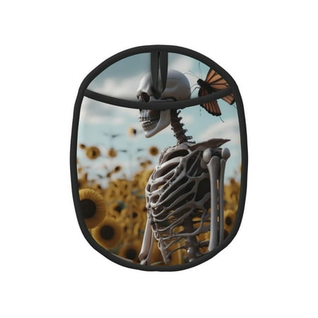 Pofeuu Sunflower Butterfly Skull Print Silicone Pot Mat Mitten With Hanging Loop Heat Resistant Oven Mitts Non-Slip Bbq Baking Smoking Potholders
Pofeuu Sunflower Butterfly Skull Print Silicone Pot Mat Mitten With Hanging Loop Heat Resistant Oven Mitts Non-Slip Bbq Baking Smoking Potholders