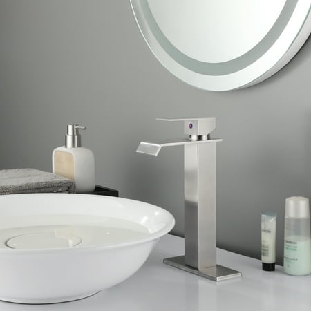 ZAQW Single lever waterfall bathroom sink faucet