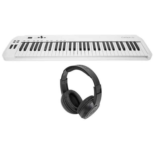 Samson Carbon 61 Key USB MIDI DJ Keyboard Controller + Software + Headphones